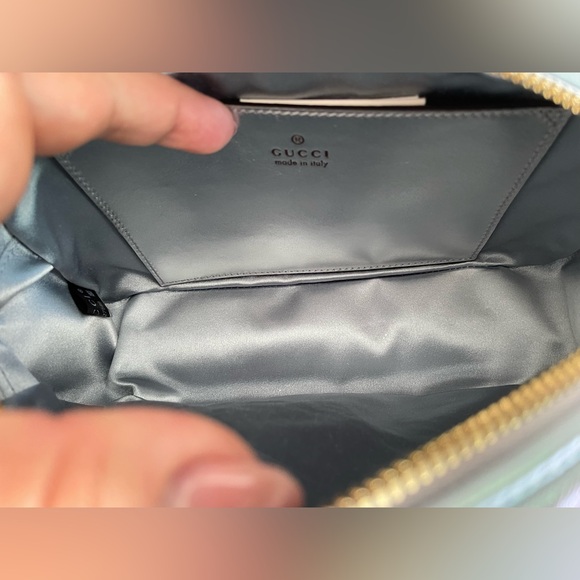 NEW! GUCCI•GG Iridescent Chevron Matelasse Quilted Camera Bag - Picture 7 of 14